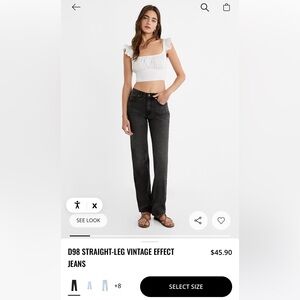 BRAND NEW Stradivarius D98 Straight Leg Vintage Effect